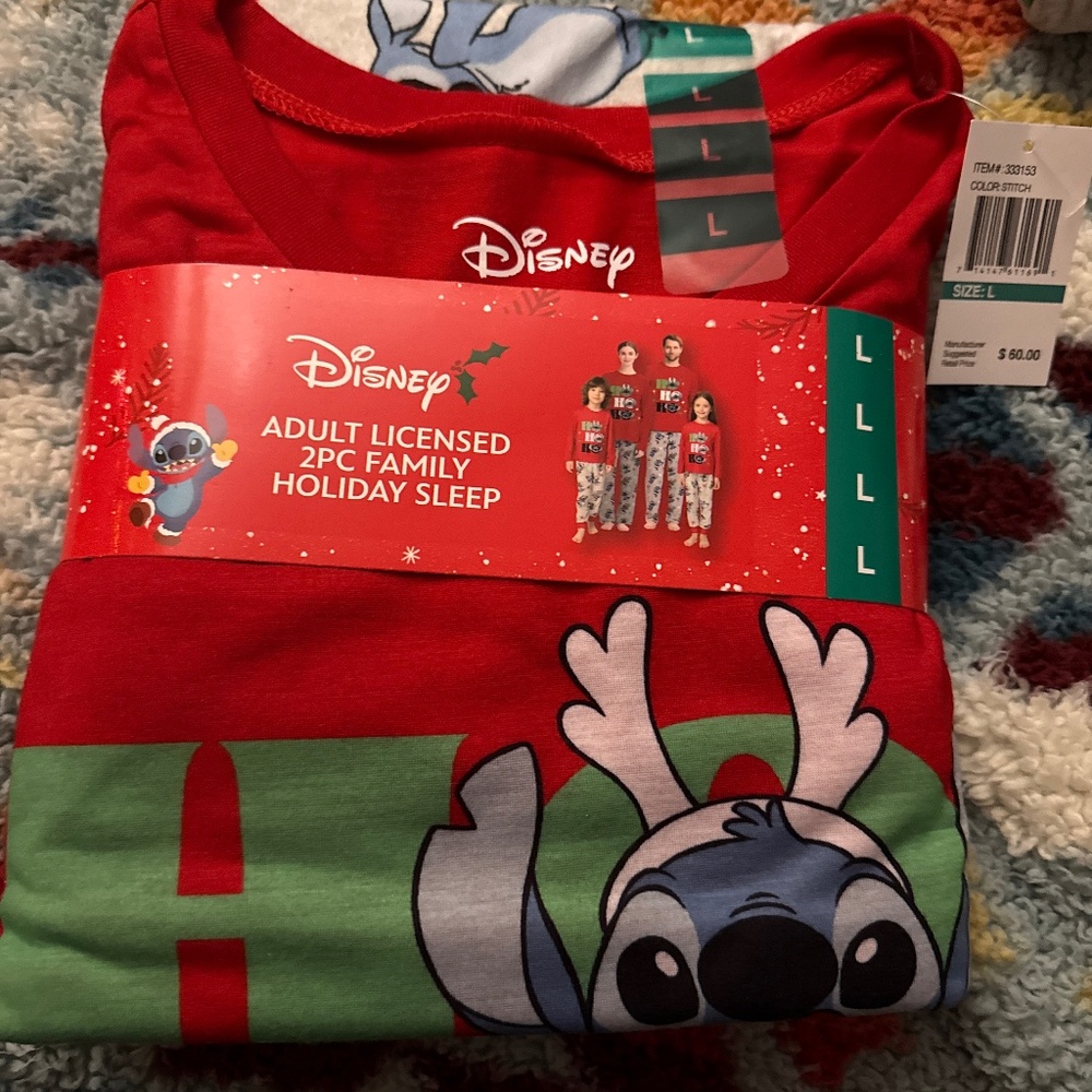 Disney Stitch Adult 2Pc Pajamas Unisex Sleepwear
